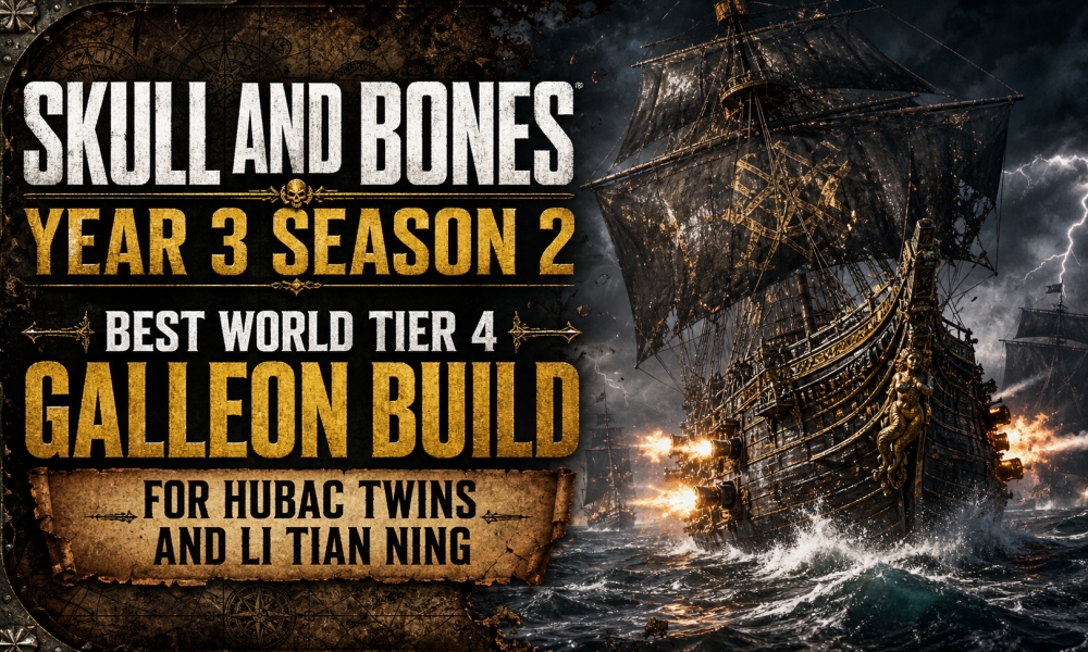 Skull and Bones Year 3 Season 2: Best World Tier 4 Galleon Build for Hubac Twins and Li Tian Ning